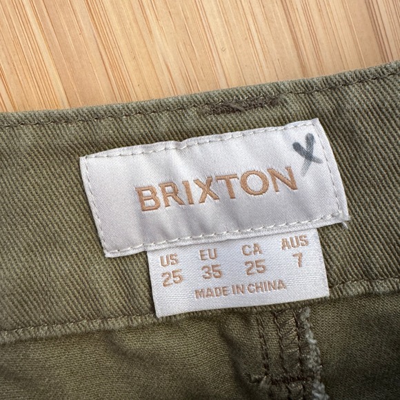 Brixton‎ Alameda Relaxed Carpenter Pants Olive Green Size 25 Womens Utility Edgy - Picture 4 of 16